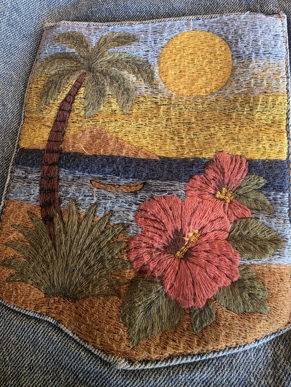 Altar'd State Charley Tropical Denim Skirt - Picture 6 of 7